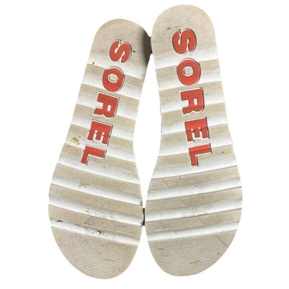 Sorel Cameron Wedge Sandal Women’s Size 10 Black Leather Classic Espadrille - Picture 8 of 12